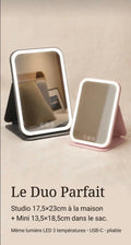 Duo HALO — miroirs de maquillage LED Studio et Mini, vue principale